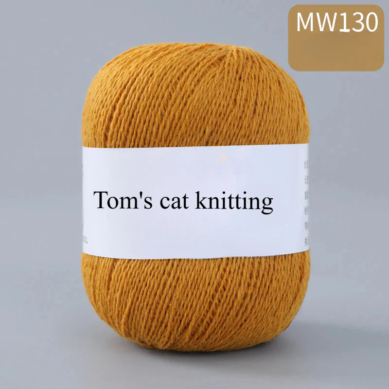 62 color 100% pure wool thread, Australian DIY14s/2 medium rough hand-knitted merino yarn