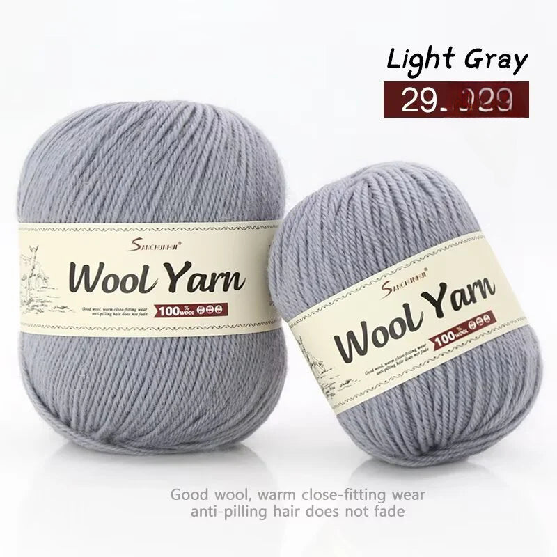 Wool knitted scarf thread handwoven DIY wool knitted hat shawl hook doll wool