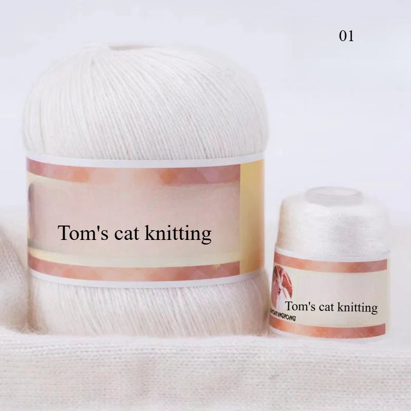 Medium and thick hand-woven 6 + 6 thread, machine-woven baby scarf thread, mink thread