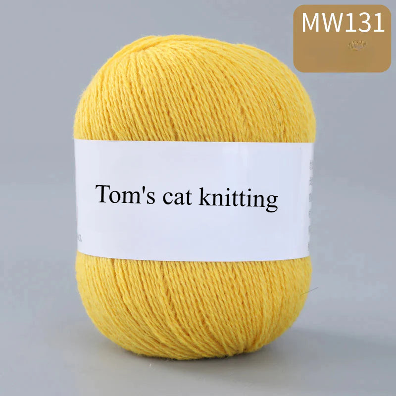 62 color 100% pure wool thread, Australian DIY14s/2 medium rough hand-knitted merino yarn