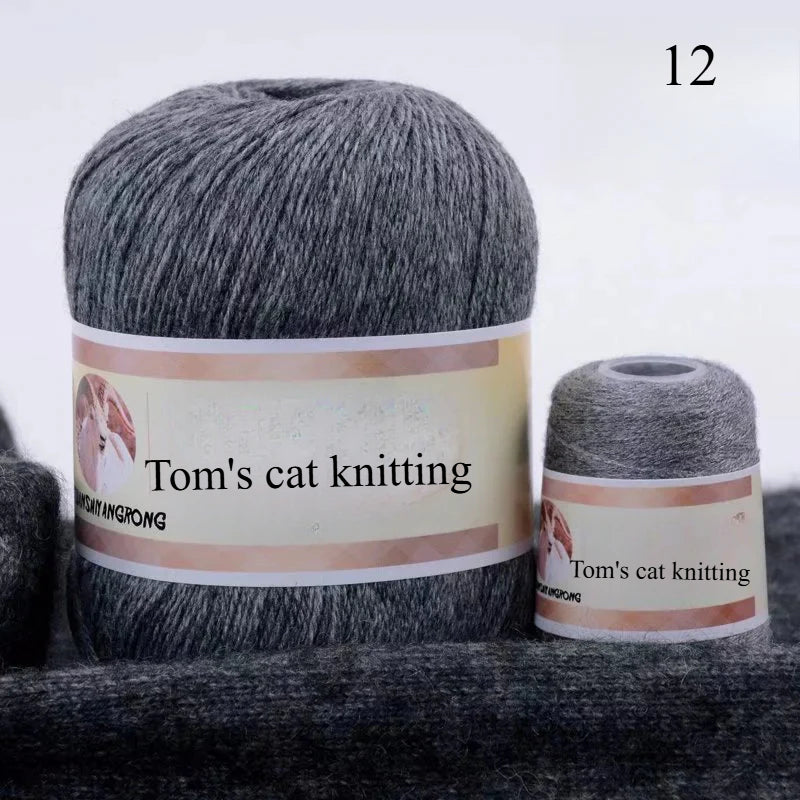 Medium and thick hand-woven 6 + 6 thread, machine-woven baby scarf thread, mink thread