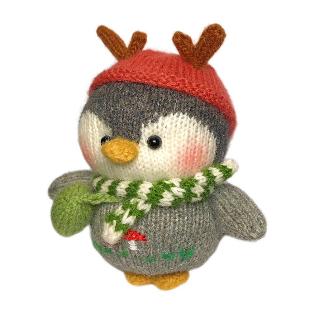 Handmade  knit  Soft  toys   Clothed Cute Penguin Stuffed Animal in Dress handmade toy