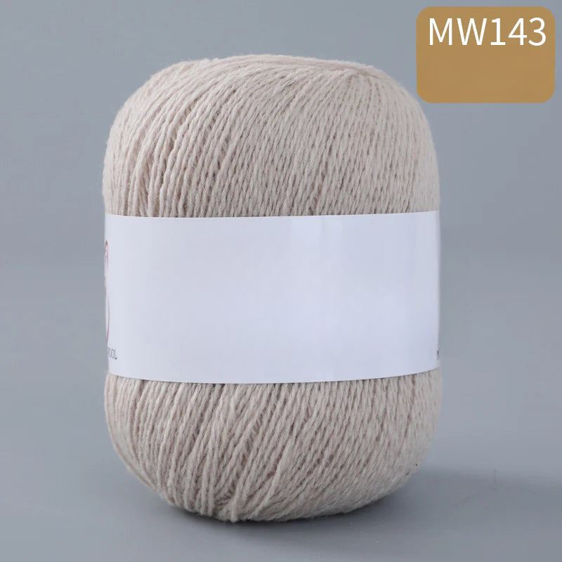 62 color 100% pure wool thread, Australian DIY14s/2 medium rough hand-knitted merino yarn