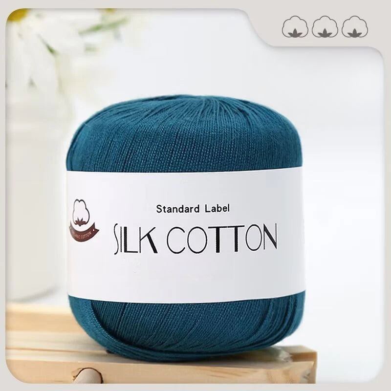 Silk cotton lace thread, moisture absorption and heat resistance, comfortable and soft, suitable for hand-woven smooth worsted