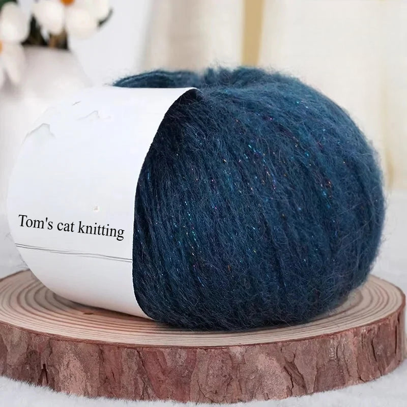 Star shallot with shiny silk wool 25g hand-woven medium and coarse wool knitting sweater jacket thread