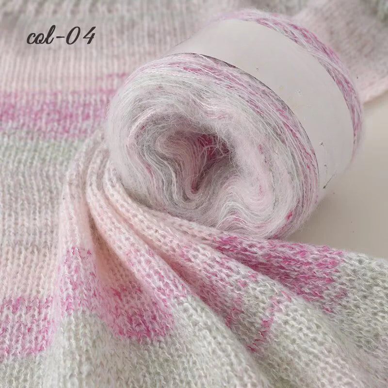 Long-section dyed mohair hand-woven sweater cake line DIY scarf line hand-woven sweater ball line