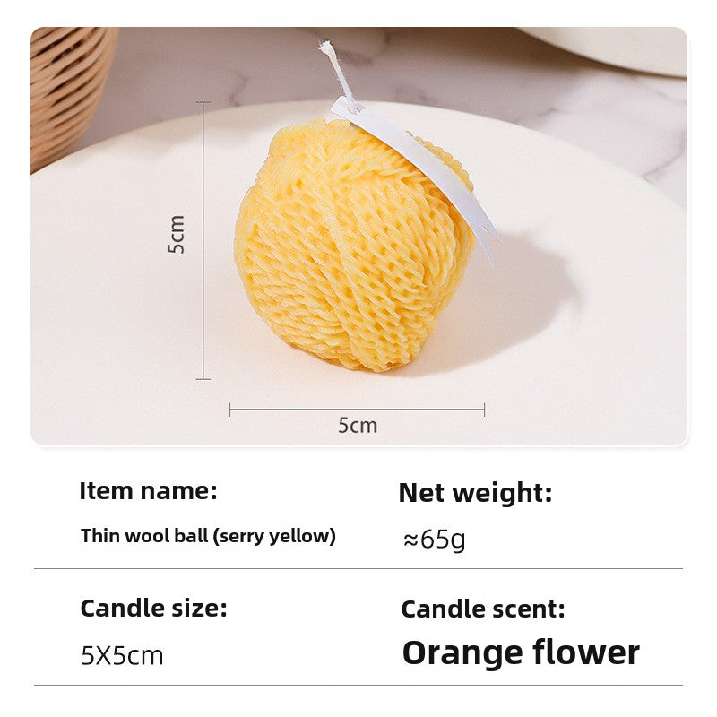 Yarn ball scented candle  paraffin modilan ornament gift