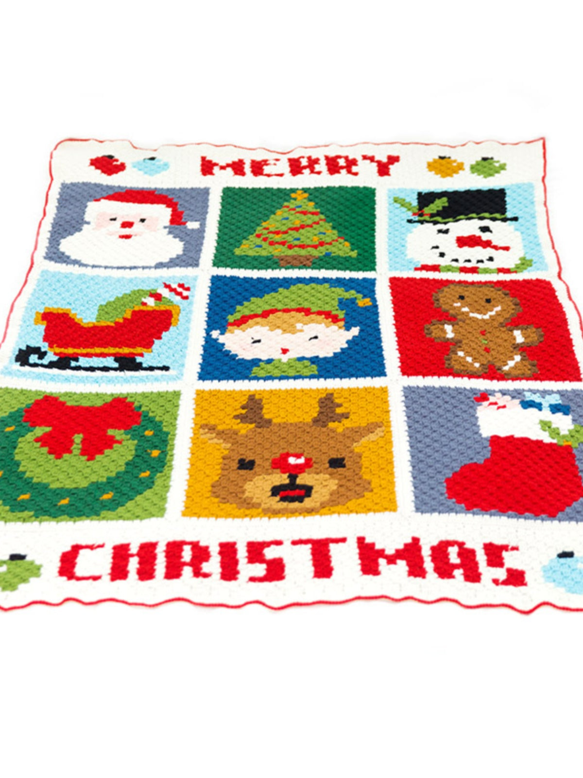 Knit handmade   Blanket     Christmas  Cotton thread  Special gift