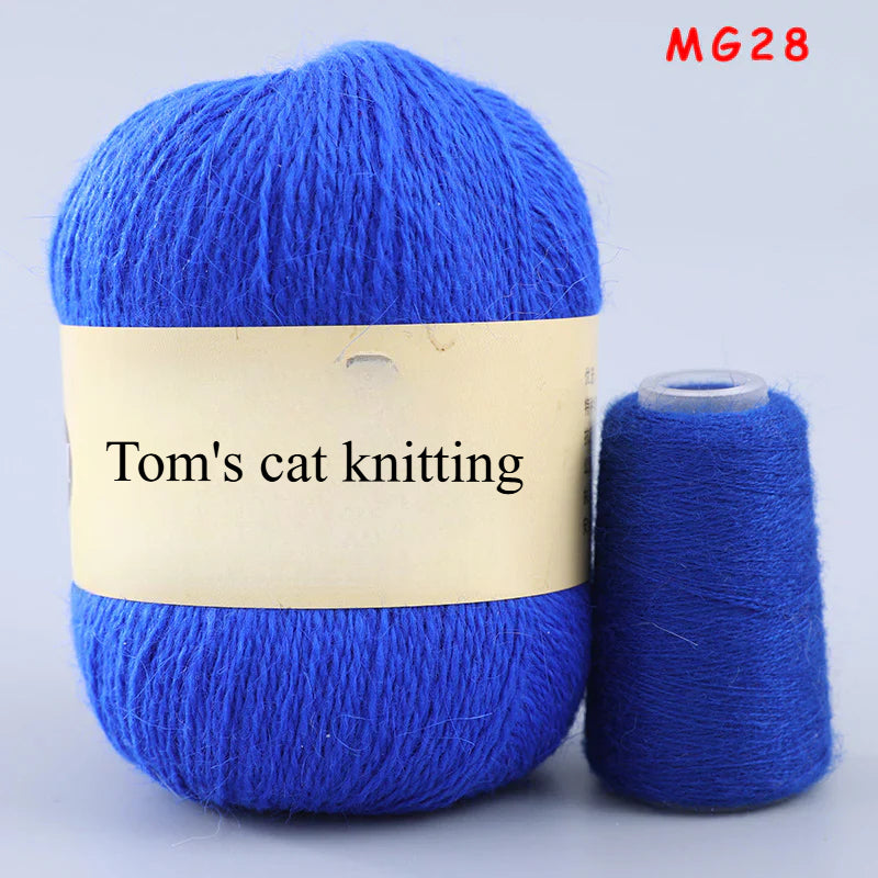 Long-haired mink fleece yarn,  13s/2 medium and thick hand-woven rabbit wool