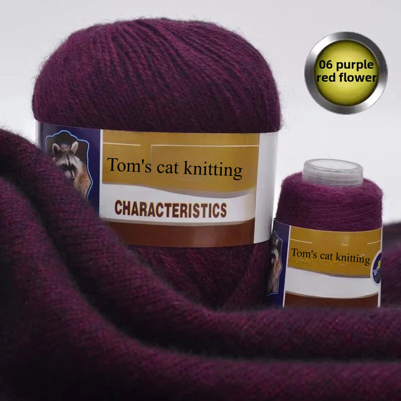 Mink thread wool ball self-woven scarf hat sweater jacket stick crochet DIY hand-woven material ball thread