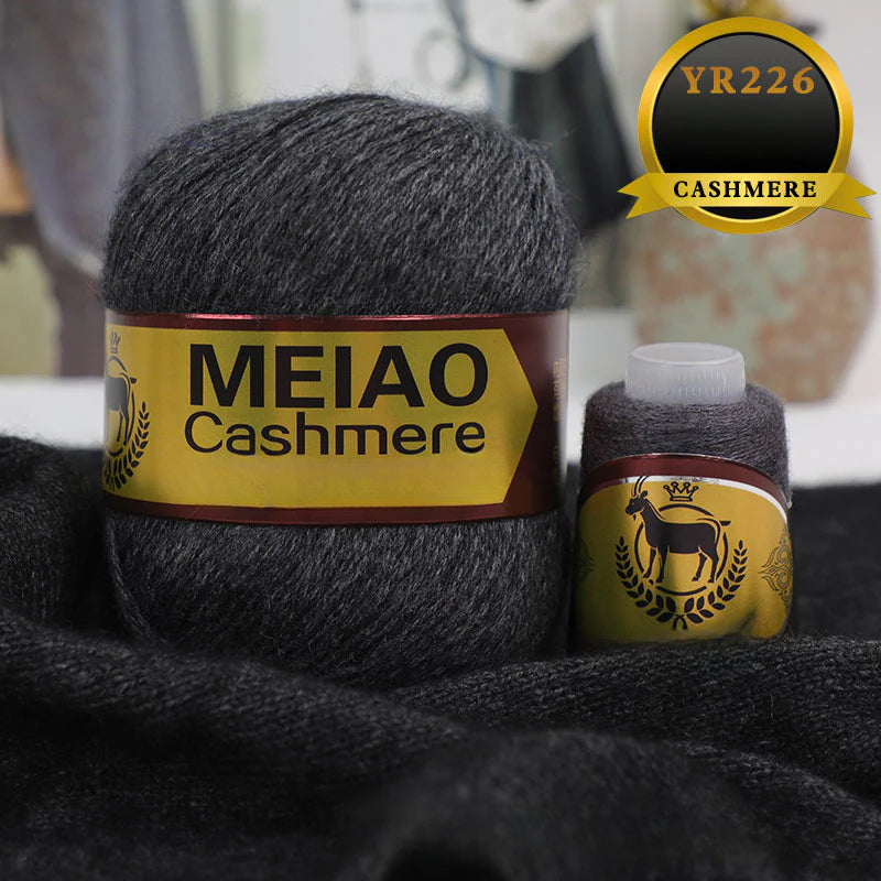 genuine high-end American and Australian platinum pure cashmere 6 + 6 boutique medium and rough hand-woven elastic sweater