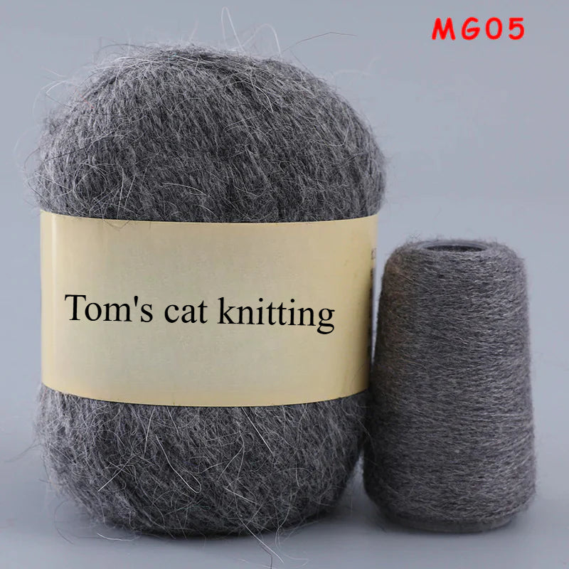 Long-haired mink fleece yarn,  13s/2 medium and thick hand-woven rabbit wool