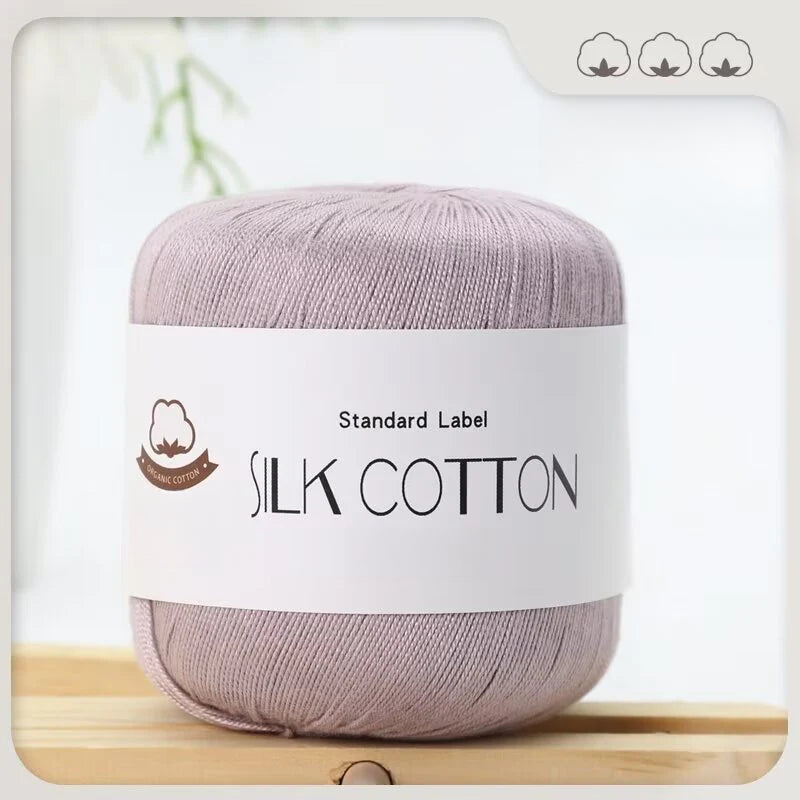 Silk cotton lace thread, moisture absorption and heat resistance, comfortable and soft, suitable for hand-woven smooth worsted