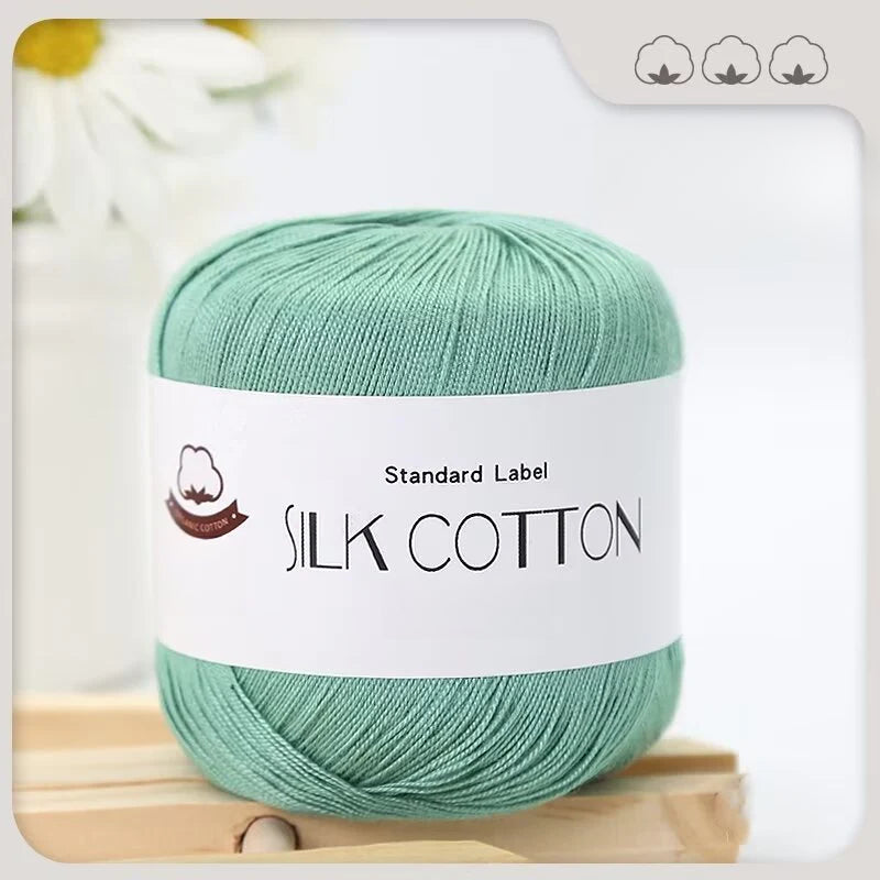 Silk cotton lace thread, moisture absorption and heat resistance, comfortable and soft, suitable for hand-woven smooth worsted