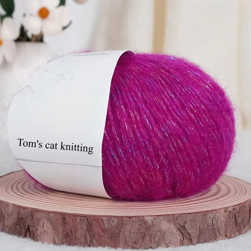 Star shallot with shiny silk wool 25g hand-woven medium and coarse wool knitting sweater jacket thread