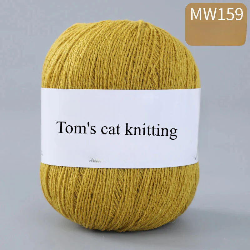 62 color 100% pure wool thread, Australian DIY14s/2 medium rough hand-knitted merino yarn