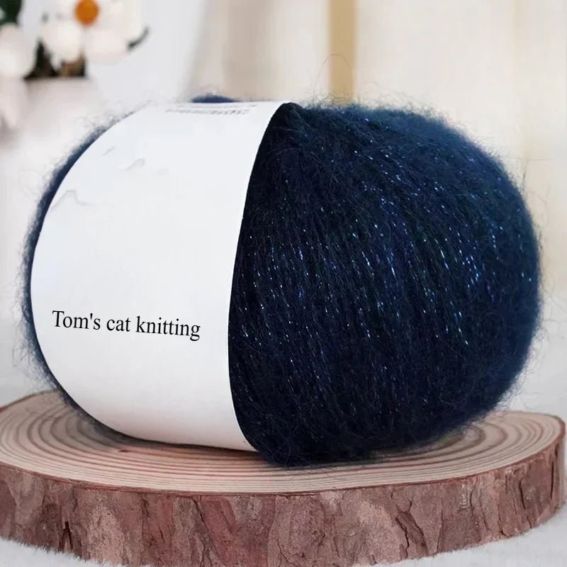 Star shallot with shiny silk wool 25g hand-woven medium and coarse wool knitting sweater jacket thread