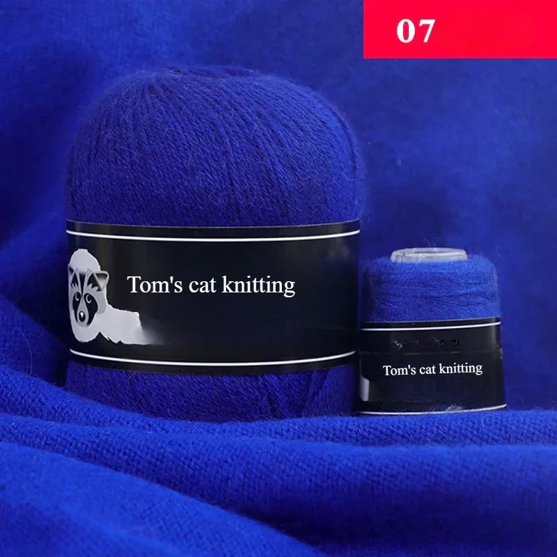 High-quality hand-woven mink thread 24/3 strands medium and thick wool with small shaft long hair mink knitting sweater scarf thread
