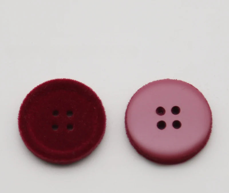 Resin four-eye button woolen coat trench coat sweater decoration button universal hand-sewn high-end flocking button