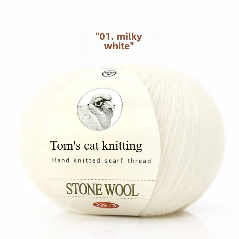 hand-woven lamb wool soft and delicate hand-woven baby sweater milk ball thread