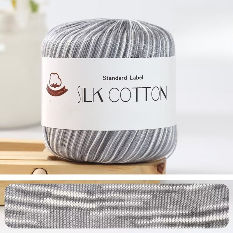 Silk cotton lace thread, moisture absorption and heat resistance, comfortable and soft, suitable for hand-woven smooth worsted