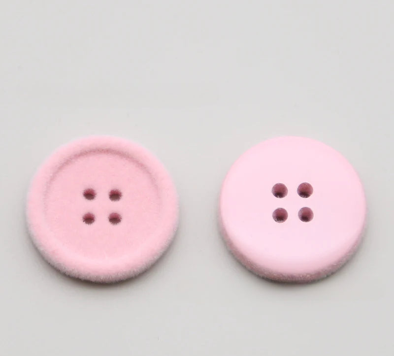 Resin four-eye button woolen coat trench coat sweater decoration button universal hand-sewn high-end flocking button