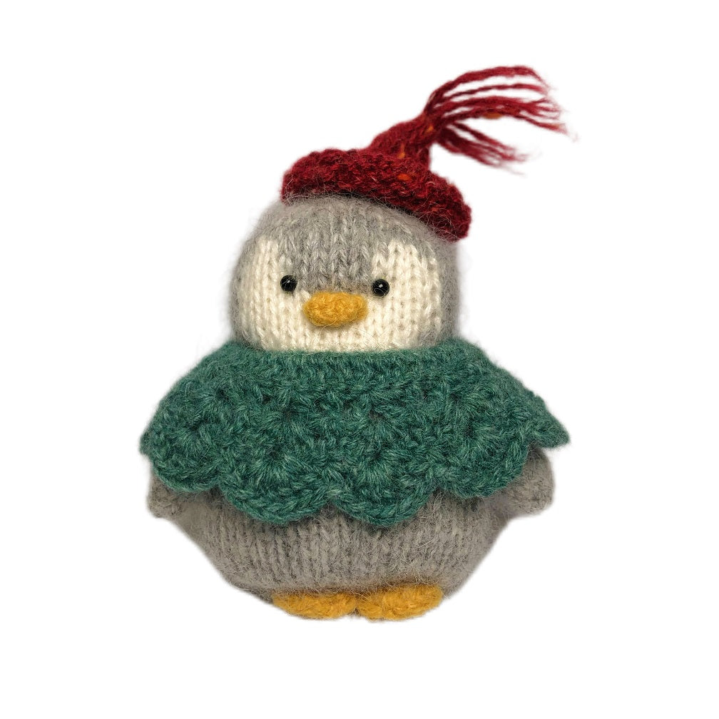 Handmade  knit  Soft  toys   Clothed Cute Penguin Stuffed Animal in Dress handmade toy