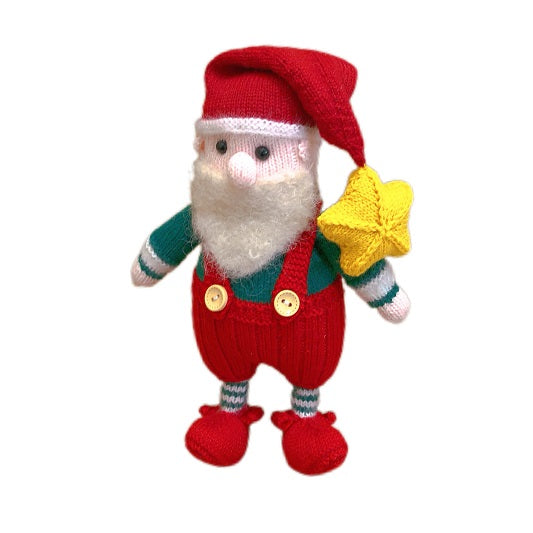 handmade  knit  Soft  toys   wool  handmade  Clothed Cute  santa  Christmas gift Stuffed toy  in Dress