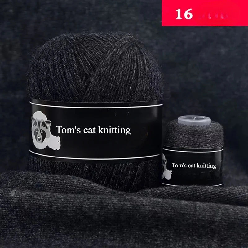 High-quality hand-woven mink thread 24/3 strands medium and thick wool with small shaft long hair mink knitting sweater scarf thread