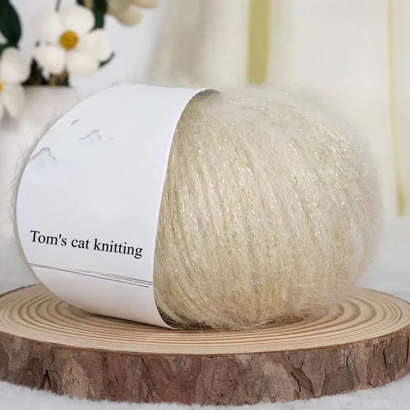 Star shallot with shiny silk wool 25g hand-woven medium and coarse wool knitting sweater jacket thread