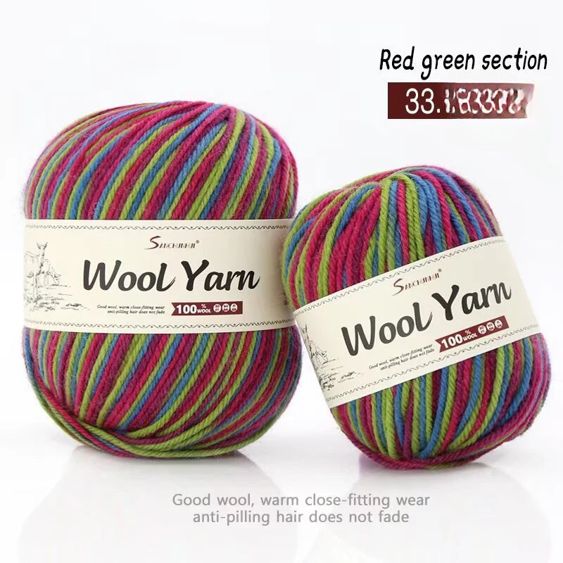 Wool knitted scarf thread handwoven DIY wool knitted hat shawl hook doll wool