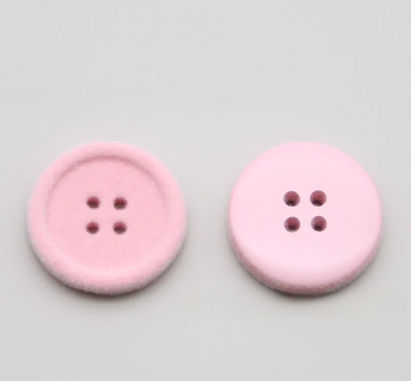 Resin four-eye button woolen coat trench coat sweater decoration button universal hand-sewn high-end flocking button