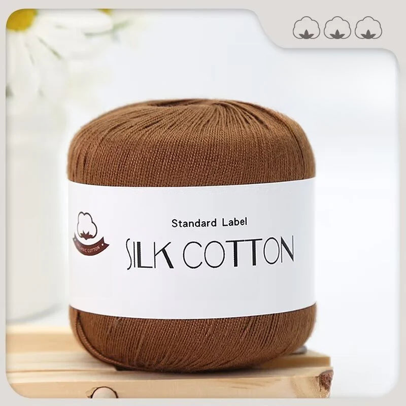 Silk cotton lace thread, moisture absorption and heat resistance, comfortable and soft, suitable for hand-woven smooth worsted