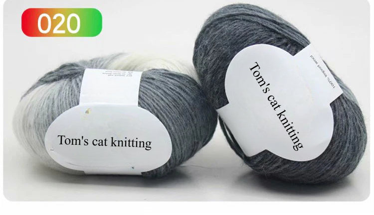 Pure wool rainbow thread long segment dyed fancy sheet music wool shawl hat thread medium fine hand woven lady wool