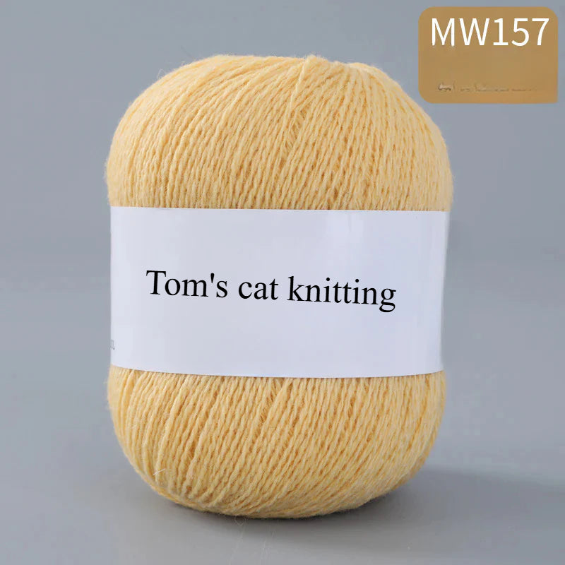62 color 100% pure wool thread, Australian DIY14s/2 medium rough hand-knitted merino yarn