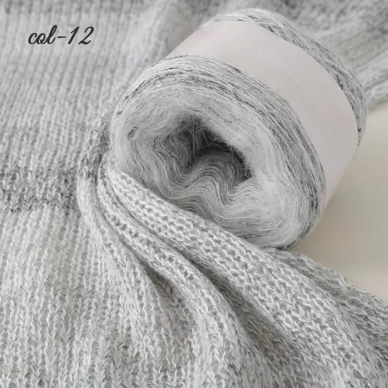 Long-section dyed mohair hand-woven sweater cake line DIY scarf line hand-woven sweater ball line