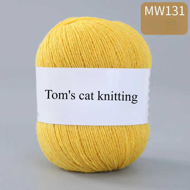 62 color 100% pure wool thread, Australian DIY14s/2 medium rough hand-knitted merino yarn