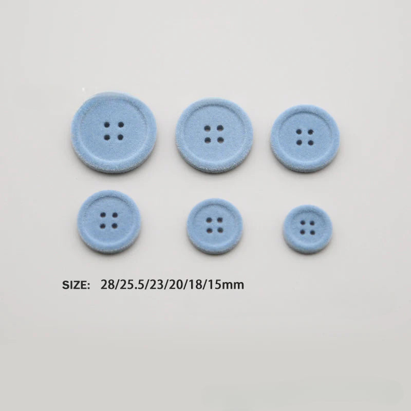 Resin four-eye button woolen coat trench coat sweater decoration button universal hand-sewn high-end flocking button