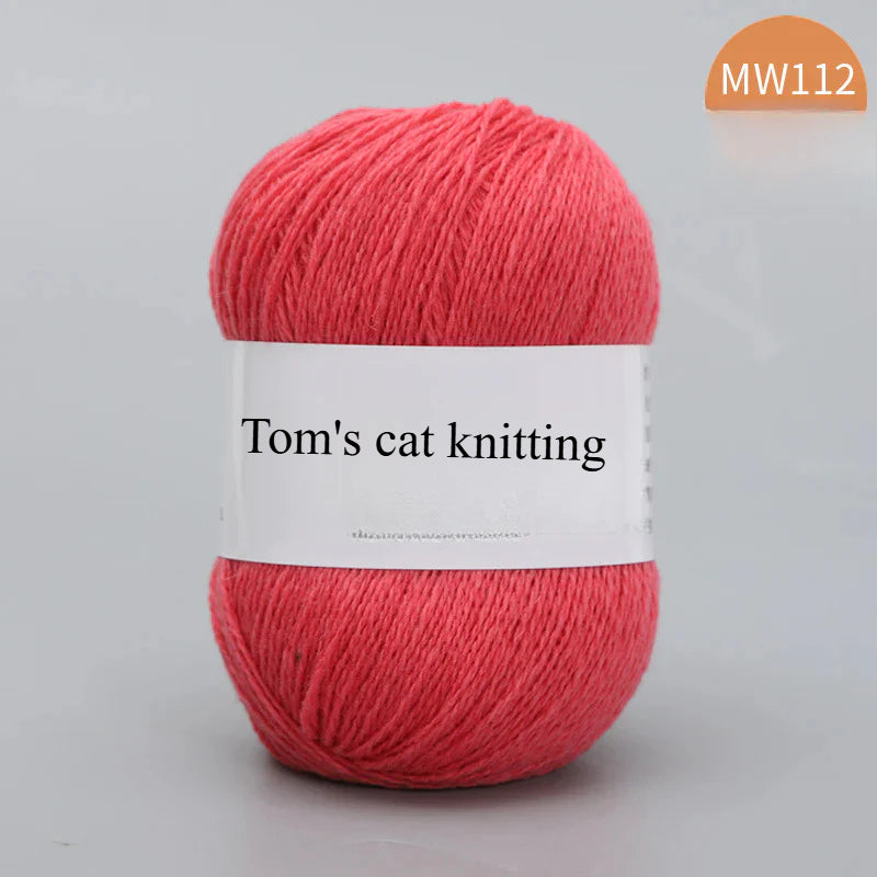 62 color 100% pure wool thread, Australian DIY14s/2 medium rough hand-knitted merino yarn