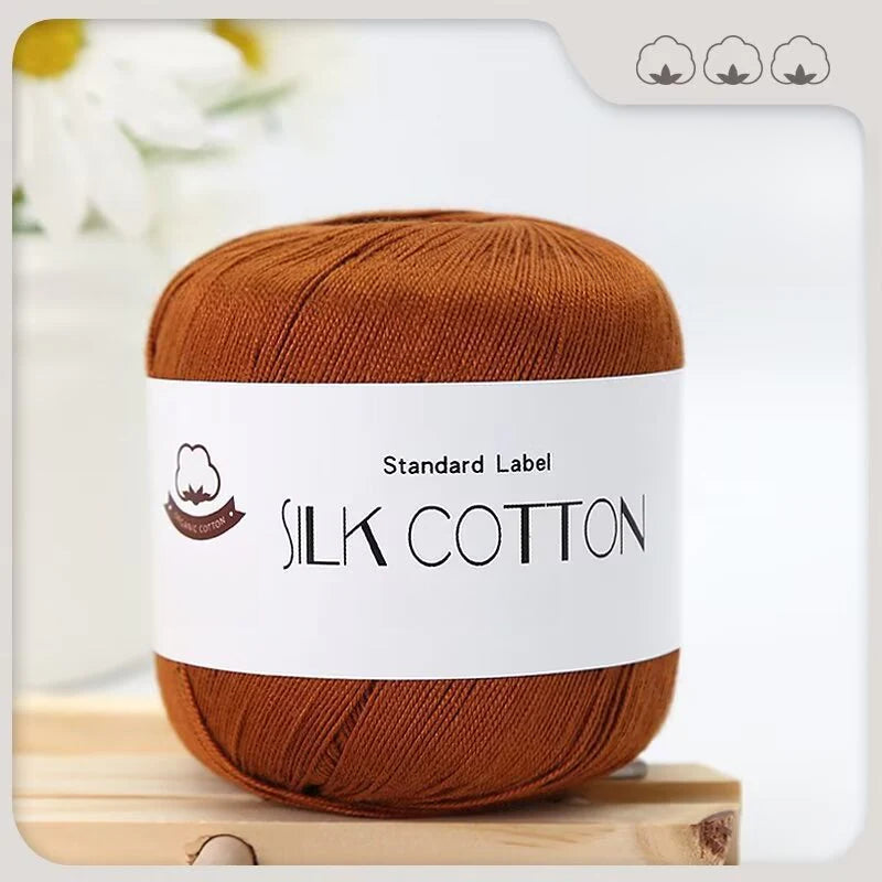 Silk cotton lace thread, moisture absorption and heat resistance, comfortable and soft, suitable for hand-woven smooth worsted