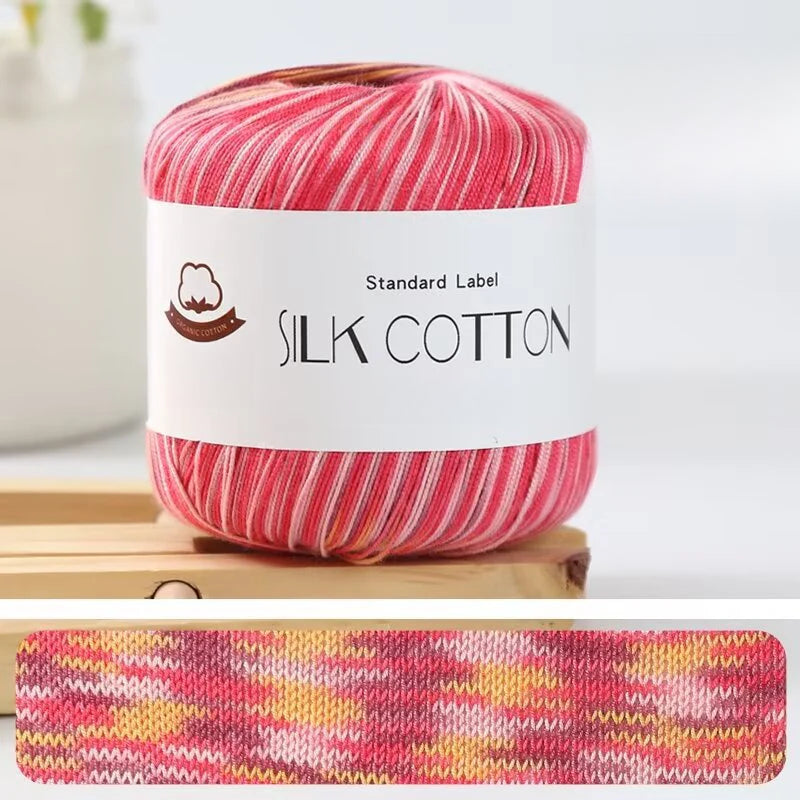 Silk cotton lace thread, moisture absorption and heat resistance, comfortable and soft, suitable for hand-woven smooth worsted