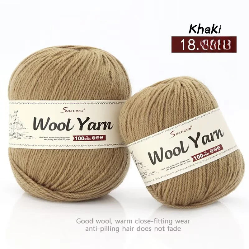 Wool knitted scarf thread handwoven DIY wool knitted hat shawl hook doll wool