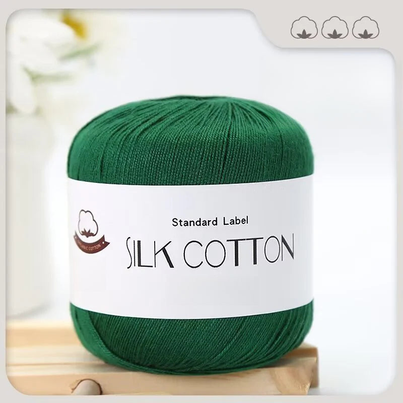 Silk cotton lace thread, moisture absorption and heat resistance, comfortable and soft, suitable for hand-woven smooth worsted