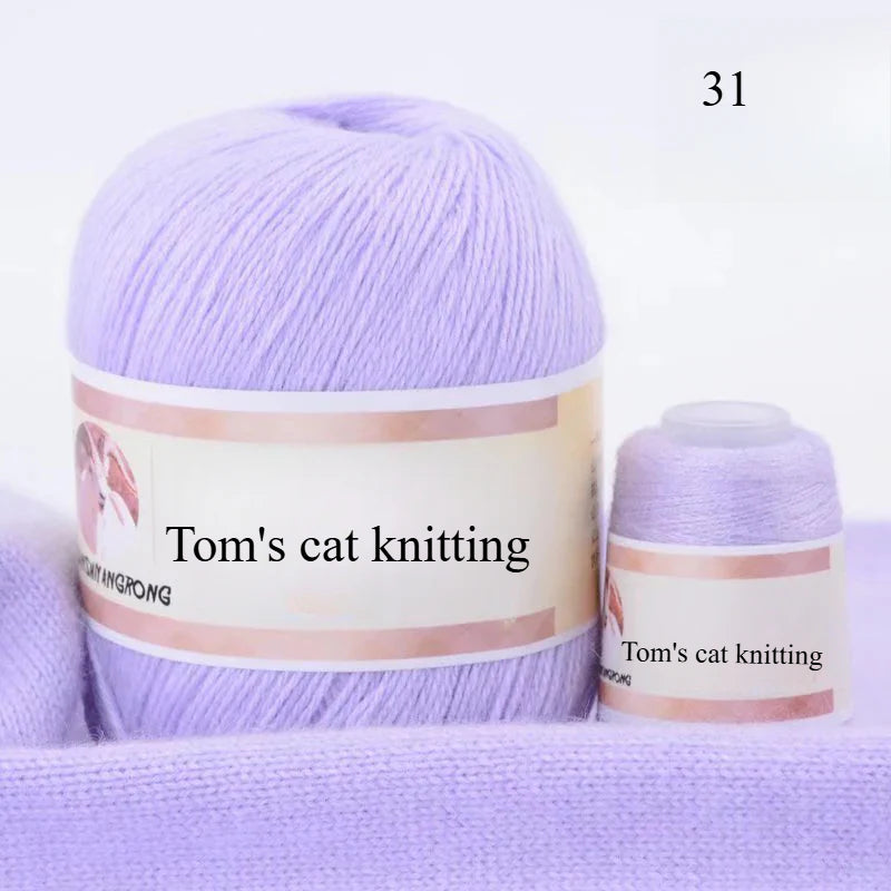 Medium and thick hand-woven 6 + 6 thread, machine-woven baby scarf thread, mink thread