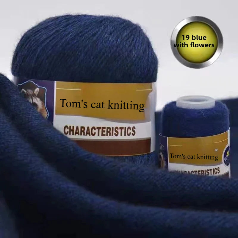 Mink thread wool ball self-woven scarf hat sweater jacket stick crochet DIY hand-woven material ball thread