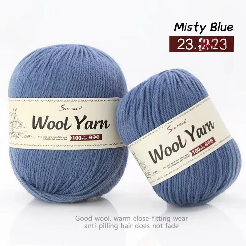 Wool knitted scarf thread handwoven DIY wool knitted hat shawl hook doll wool