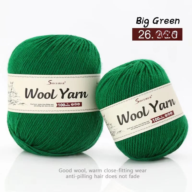 Wool knitted scarf thread handwoven DIY wool knitted hat shawl hook doll wool