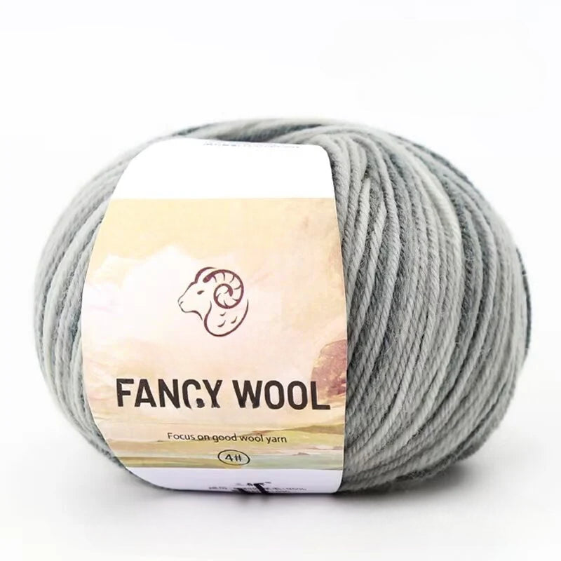 Rainbow Fancy Segment Dyed Medium Fine Wool Thread Hand Knitted DIY Shawl Scarf Sweater Wool 50g