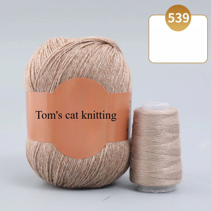 Soft gold, cashmere yarn,sales of medium and rough hand-woven yarn wool