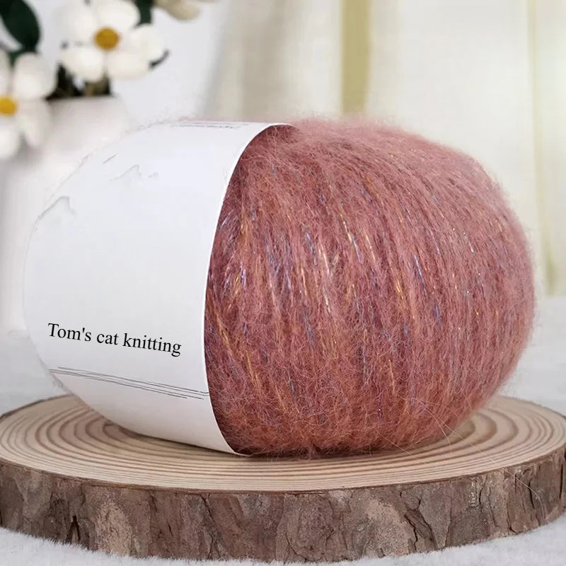 Star shallot with shiny silk wool 25g hand-woven medium and coarse wool knitting sweater jacket thread